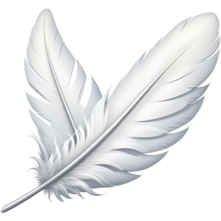 beautiful white feather wing emoji