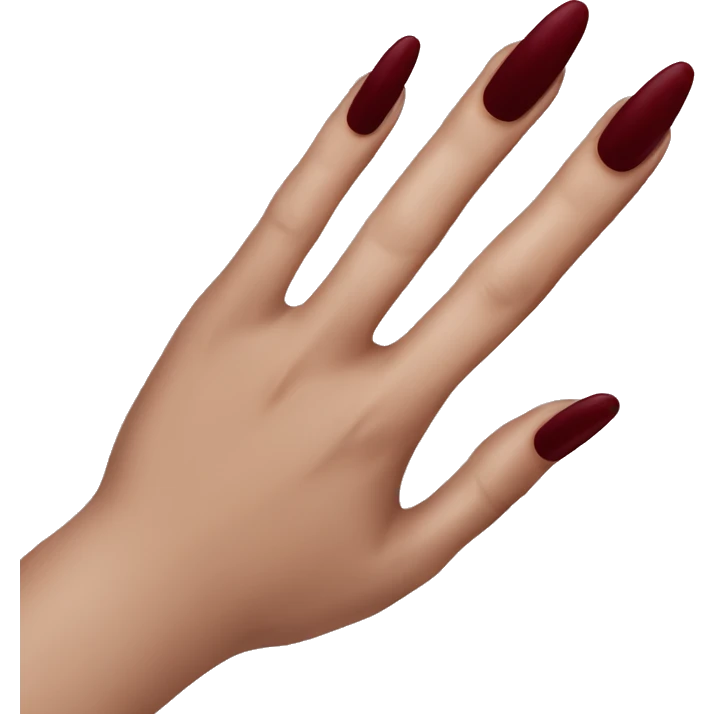 Dark red nails emoji