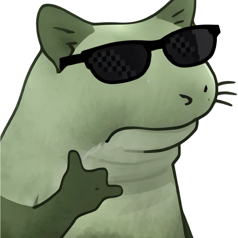 Cat with sunglasses emoji