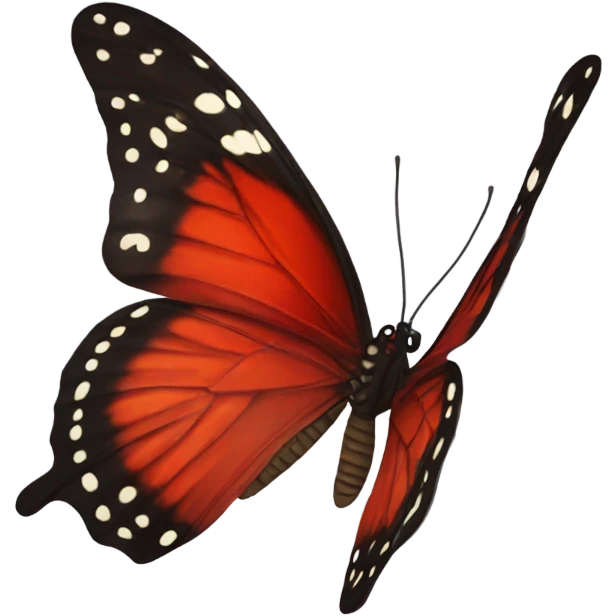 Single red butterfly side view  emoji