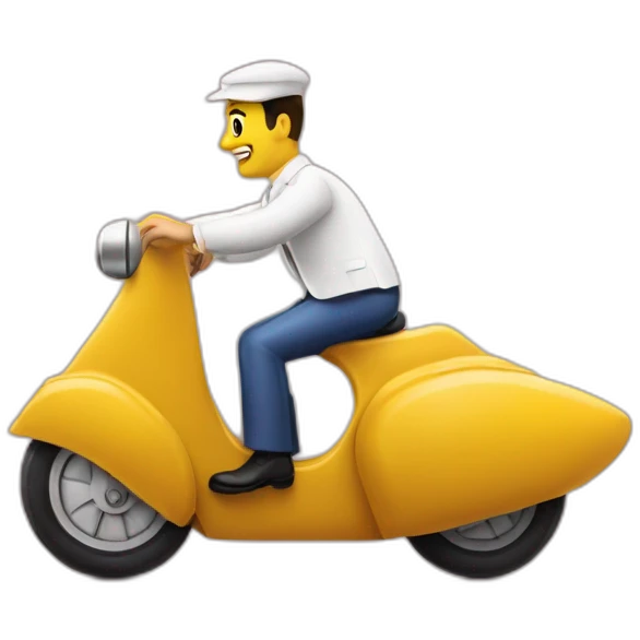 Oss117 sur un Pédalo canard emoji