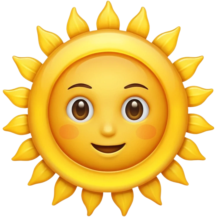 Sun, no face emoji