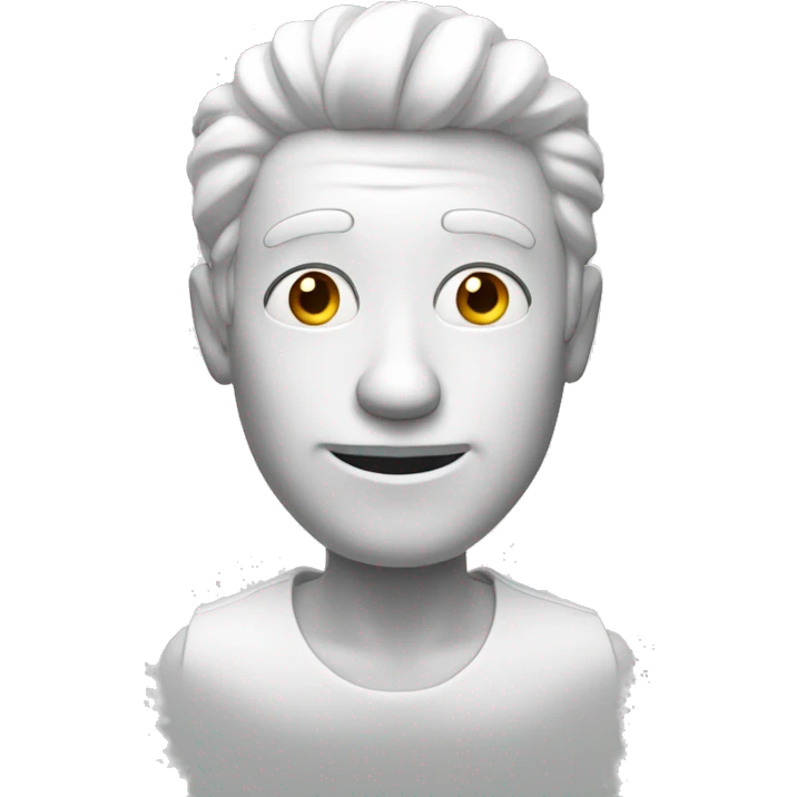 White 3d dude emoji
