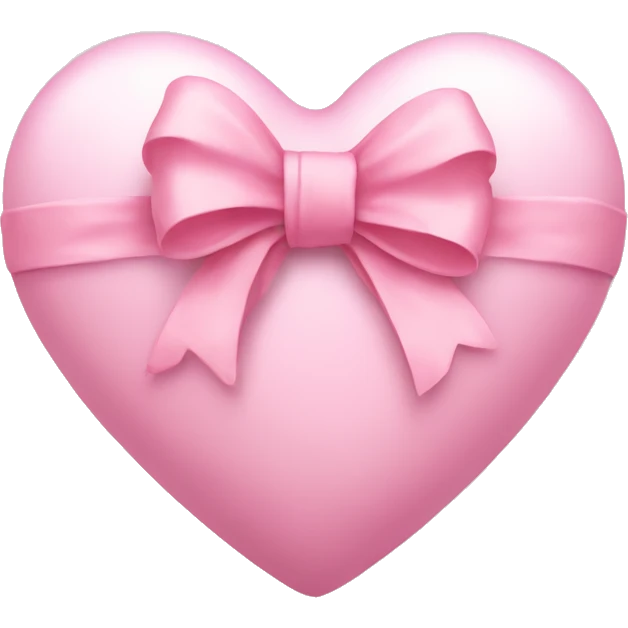 Light Pink heart wrapped with a bow  emoji