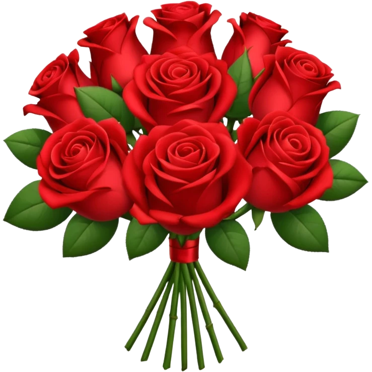 Bouquet roses satin emoji