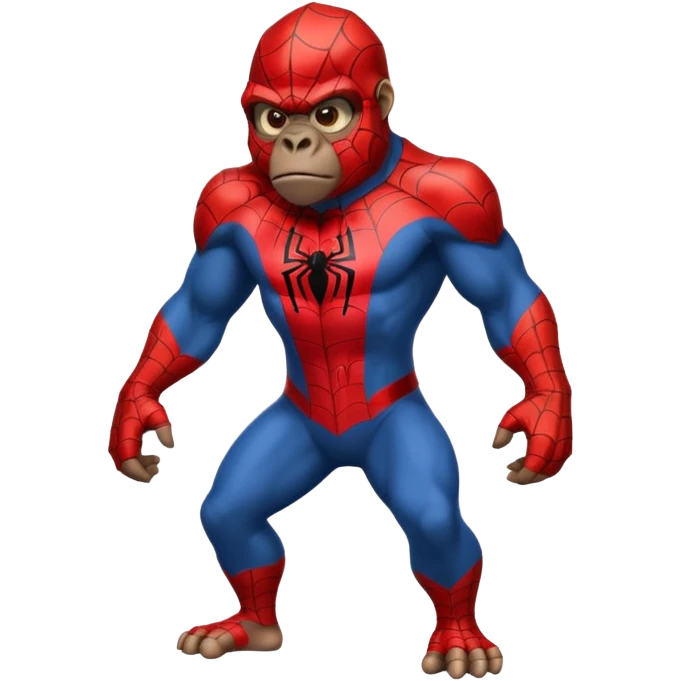 Gorilla wearing Spiderman suits emoji