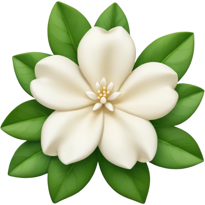 Gardenia blanca sin tantas hojas verdes emoji