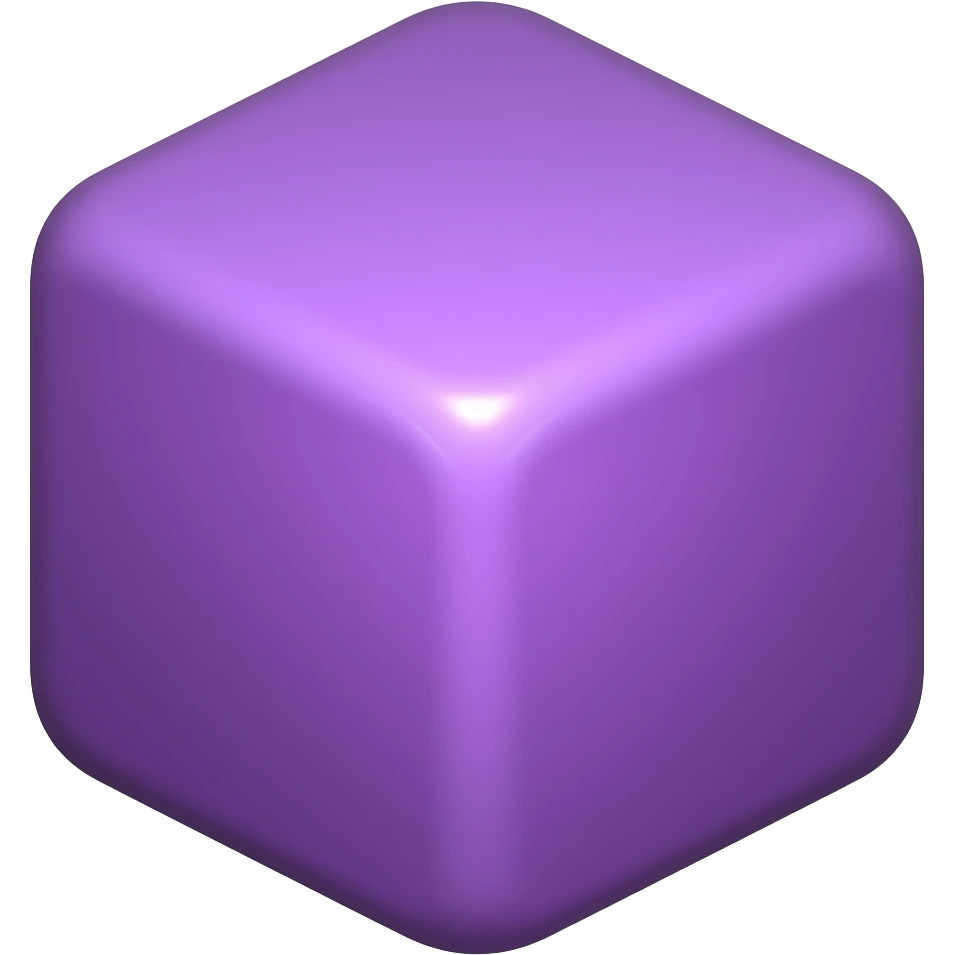 purple cube emoji