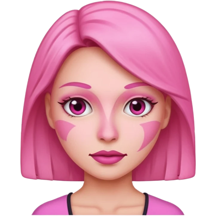 Woman with pink skin emoji