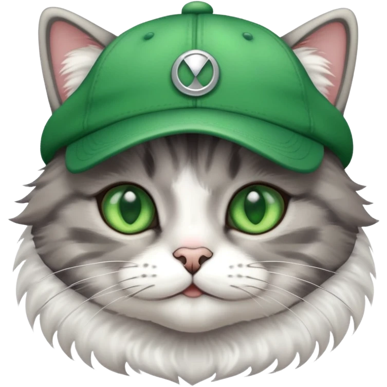 A cat wearing cap emoji