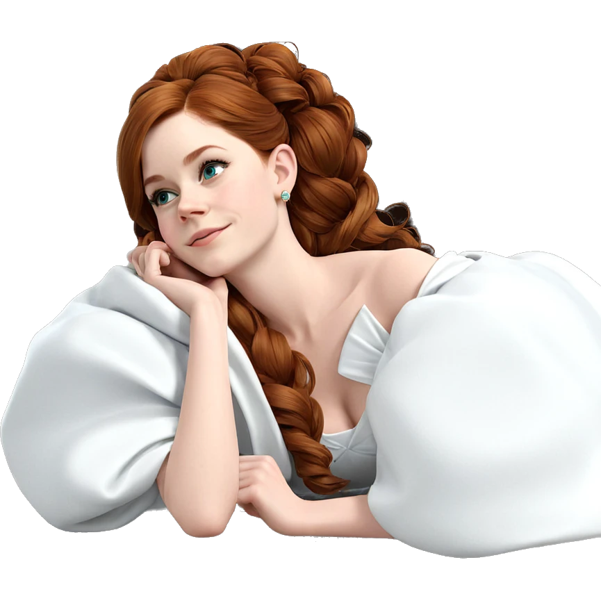 serene girl in elegant dress emoji