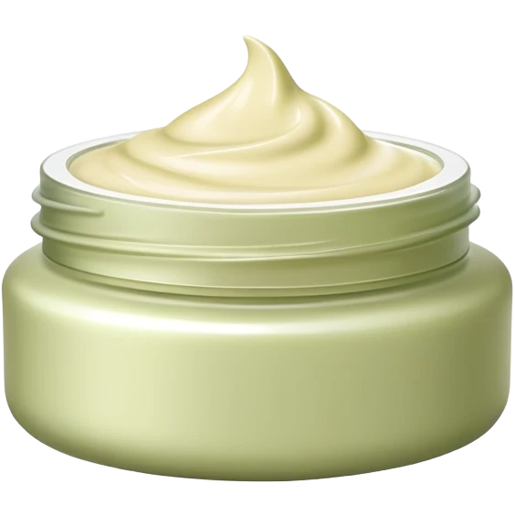 Pale olive body moisturizer cream pot emoji
