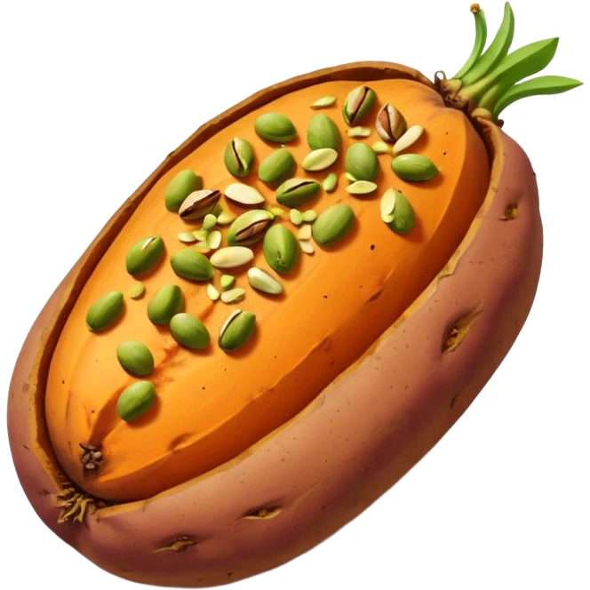 Patatine dolci con pistacchio  emoji