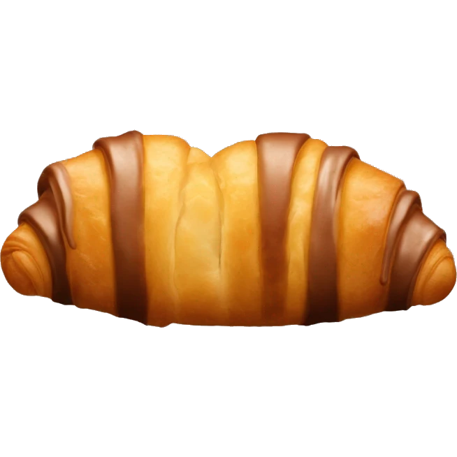 croissant de chocolate por los dos lados emoji