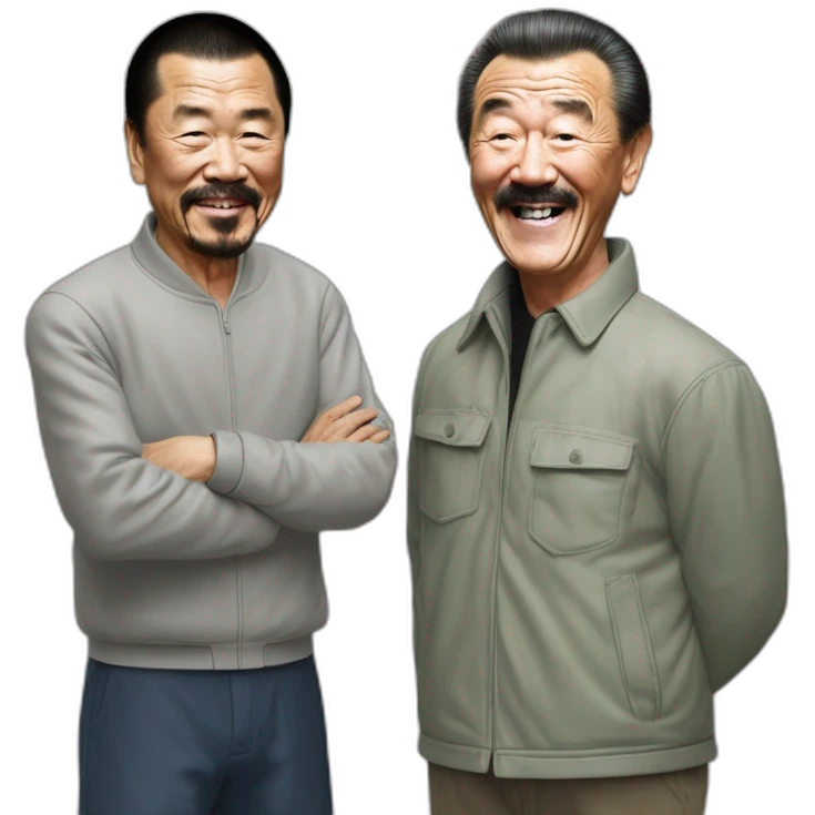 Ai Wei Wei And Barry Chuckle GOOOOOOOSE GOOOSE GOOOOOSE emoji