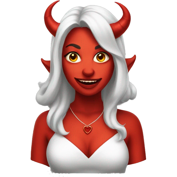 Pretty female devil emoji