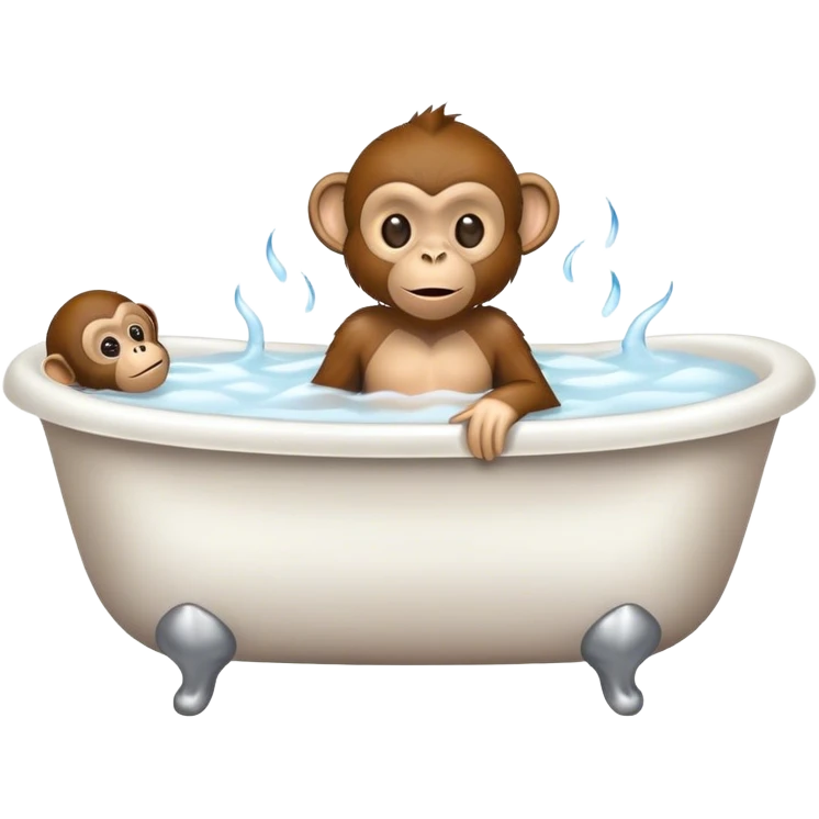 monkey in bath emoji