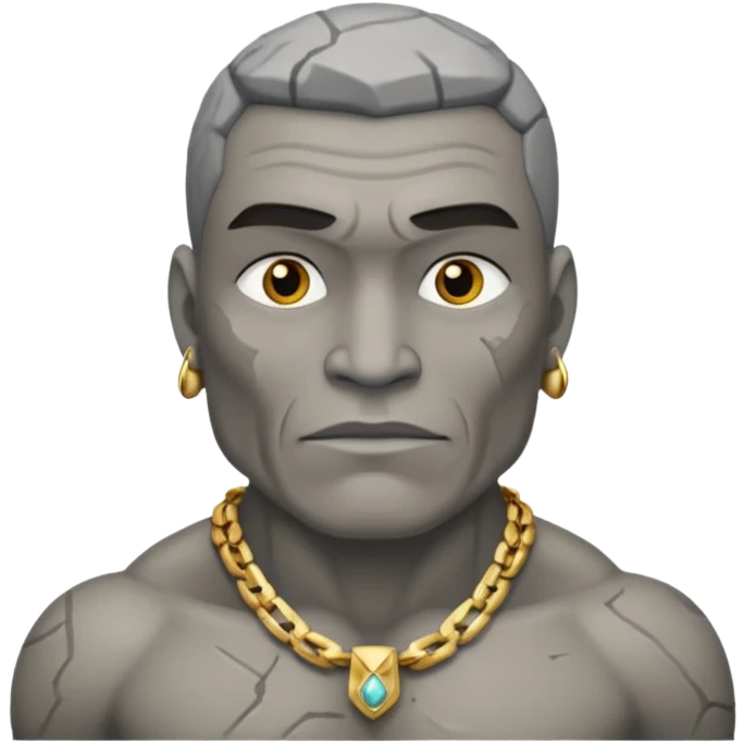 a rock man wearing necklace emoji