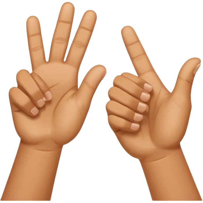 Put both hands together in a clapping gesture like saying goodbye.” emoji