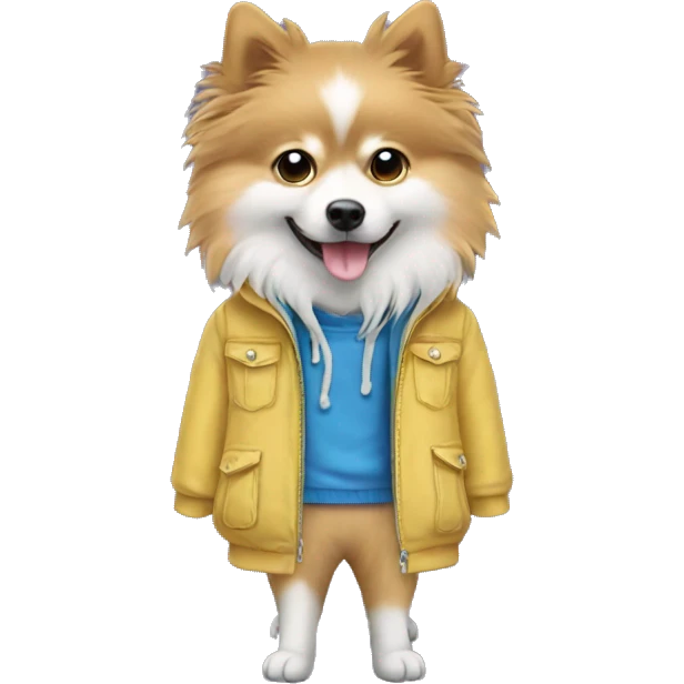 Spitz in clothes  emoji