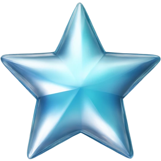 glass chrome four-point star diamond texture round edge  emoji
