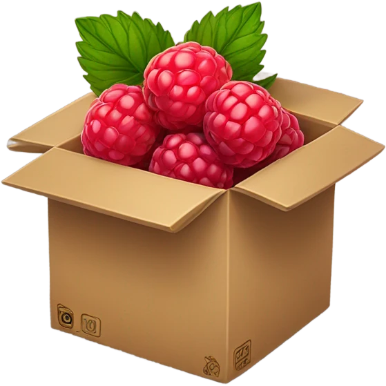 raspberries in a box emoji