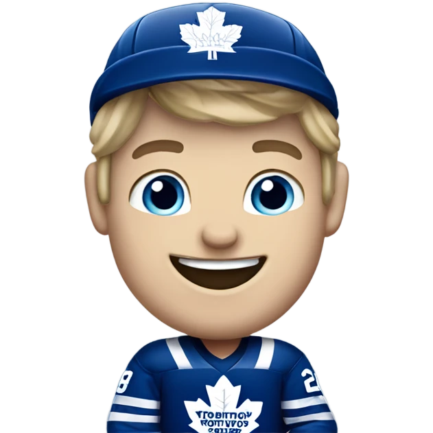 Toronto Maple Leafs hockey player with thumbs up emoji