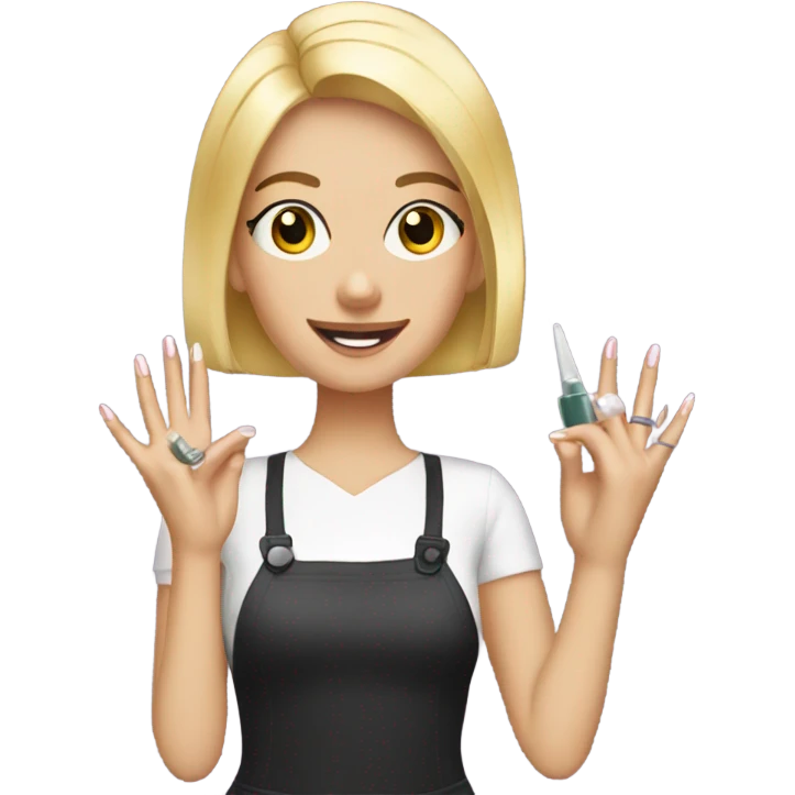 Manicure master with blond hair emoji