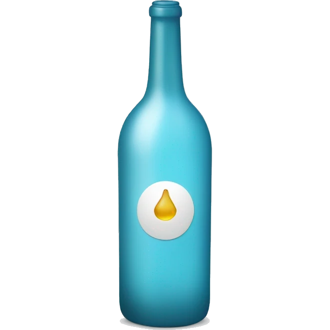 pale blue wine bottle emoji