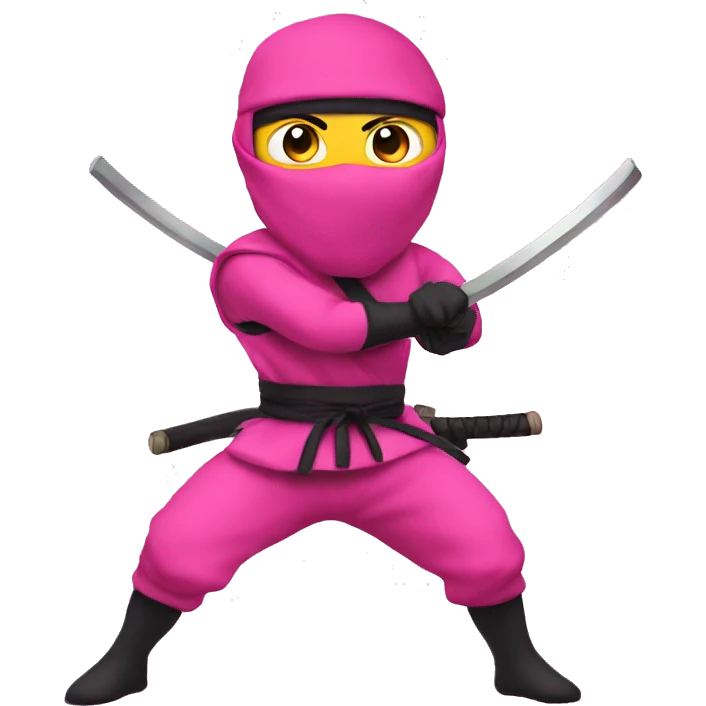 Pink ninja emoji