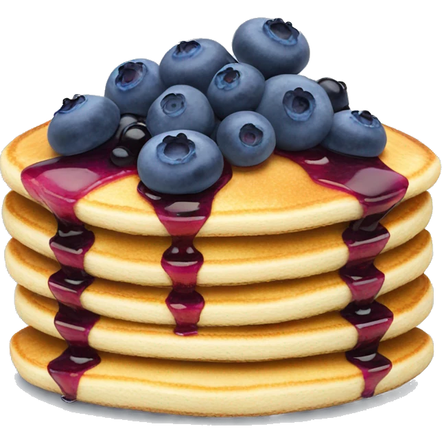 Pancakes with blueberries on top  emoji