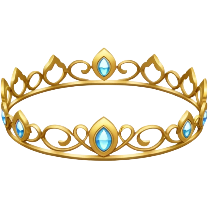 simple gold circlet with sparkles emoji