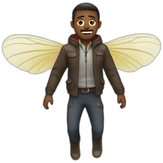 Man fly emoji