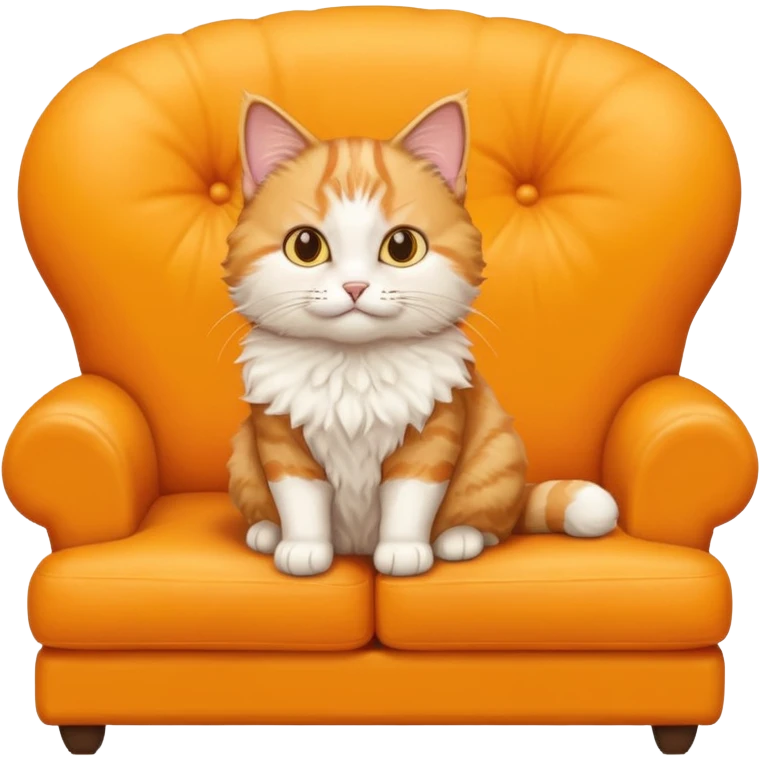 cat in a yellow sofa emoji