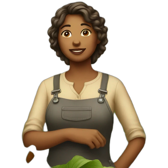 Woman on the farm emoji