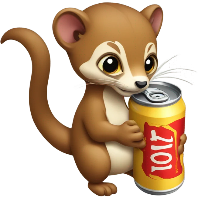 Weasel drinking beers emoji