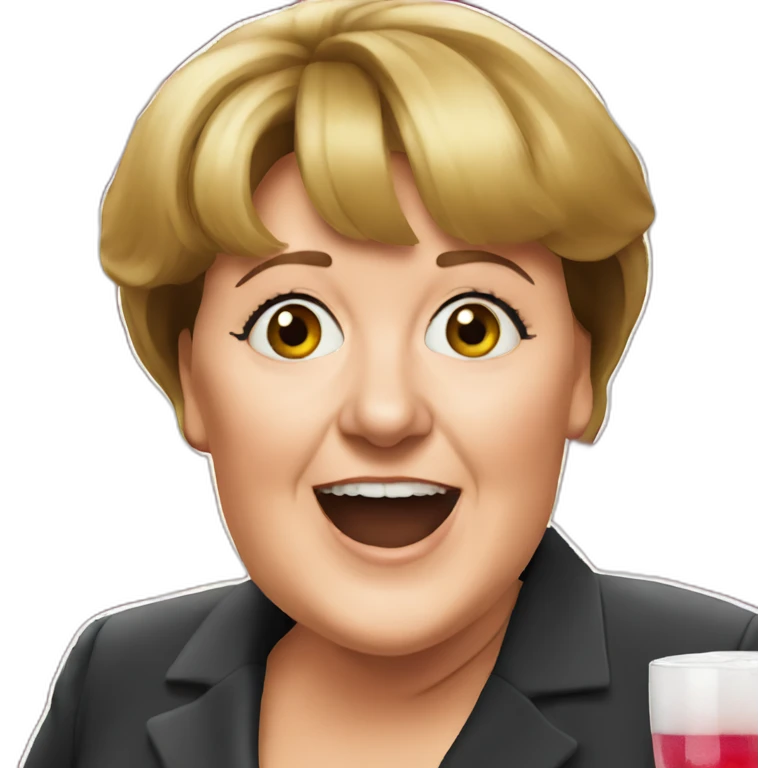 angela merkel partying emoji