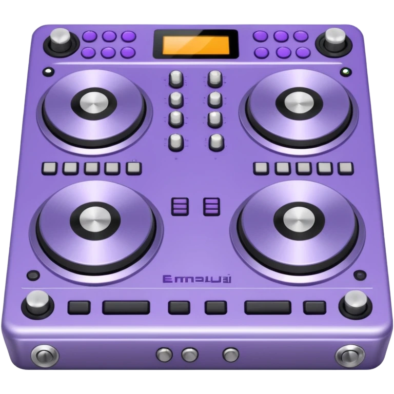 a lavender colored dj deck emoji