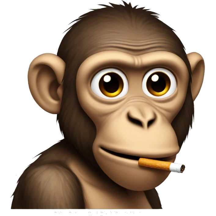 Monkey with cigarette  emoji