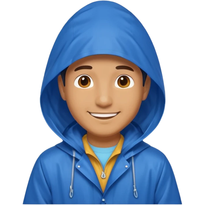 man in blue rain coat over head



 emoji