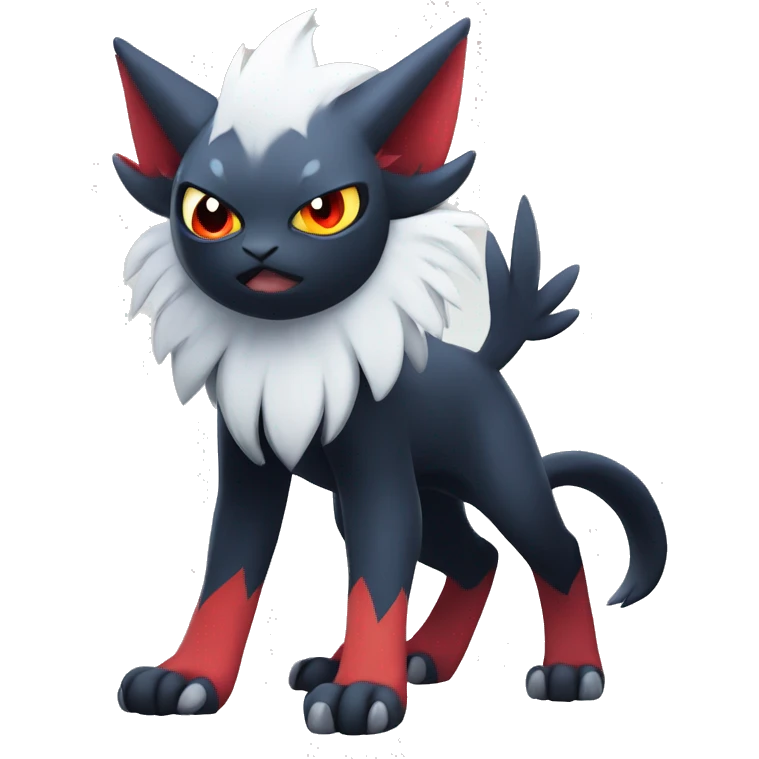 Edgy Cool Kawaii Litten-Absol-Pokémon Full Body emoji