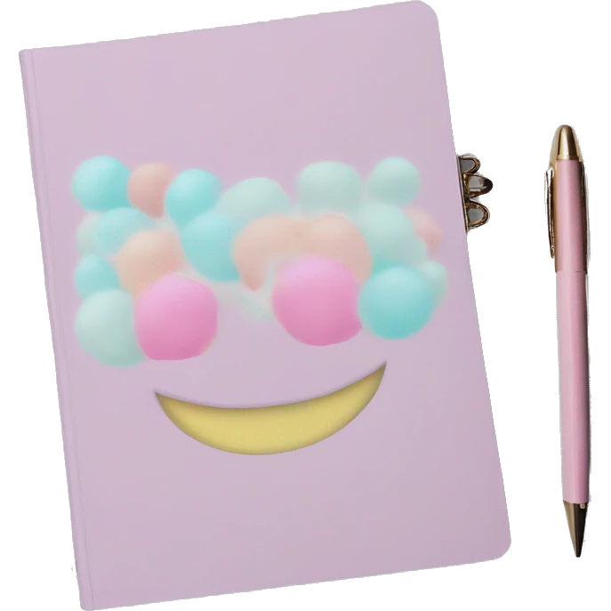 Pastel color bullet planner notebook  emoji