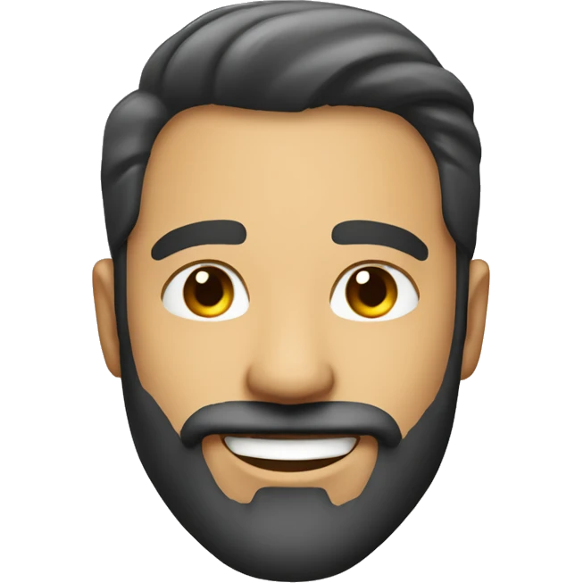 handsome man with beard smile emoji