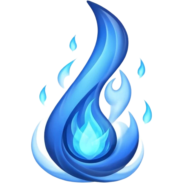 Blue fire emoji