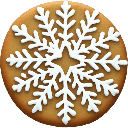 Cookie with snowflake on it emoji