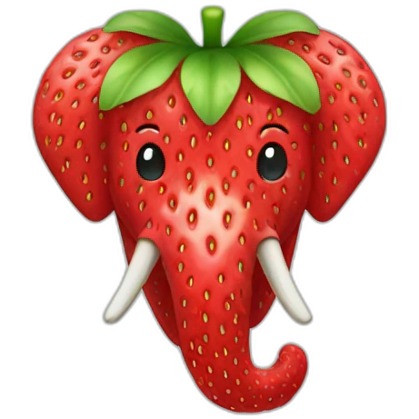 Strawberry Elephant emoji