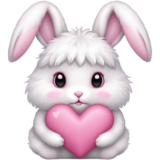bunny and pink heart emoji