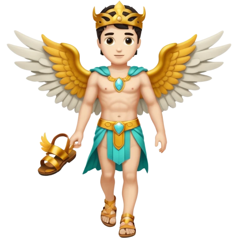 god hermes wearing winged sandals emoji