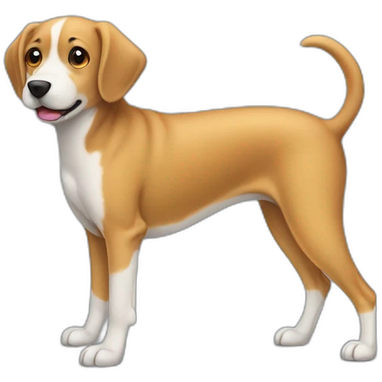 Three legged dog emoji
