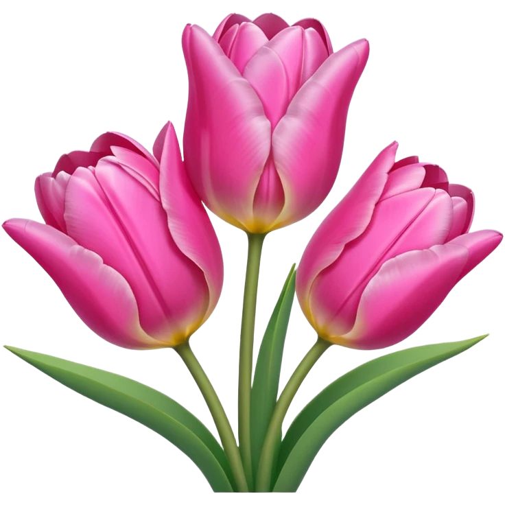Pink tulips emoji